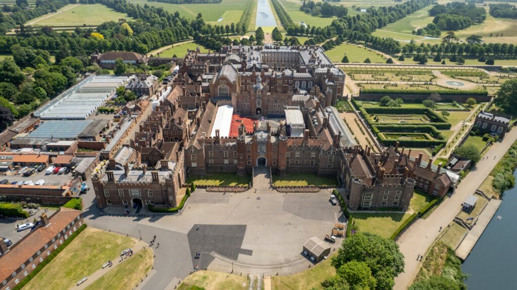  Drone View Hampton Court Palace